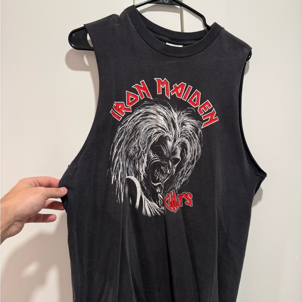 Iron Maiden Black Sleeveless Graphic Tee